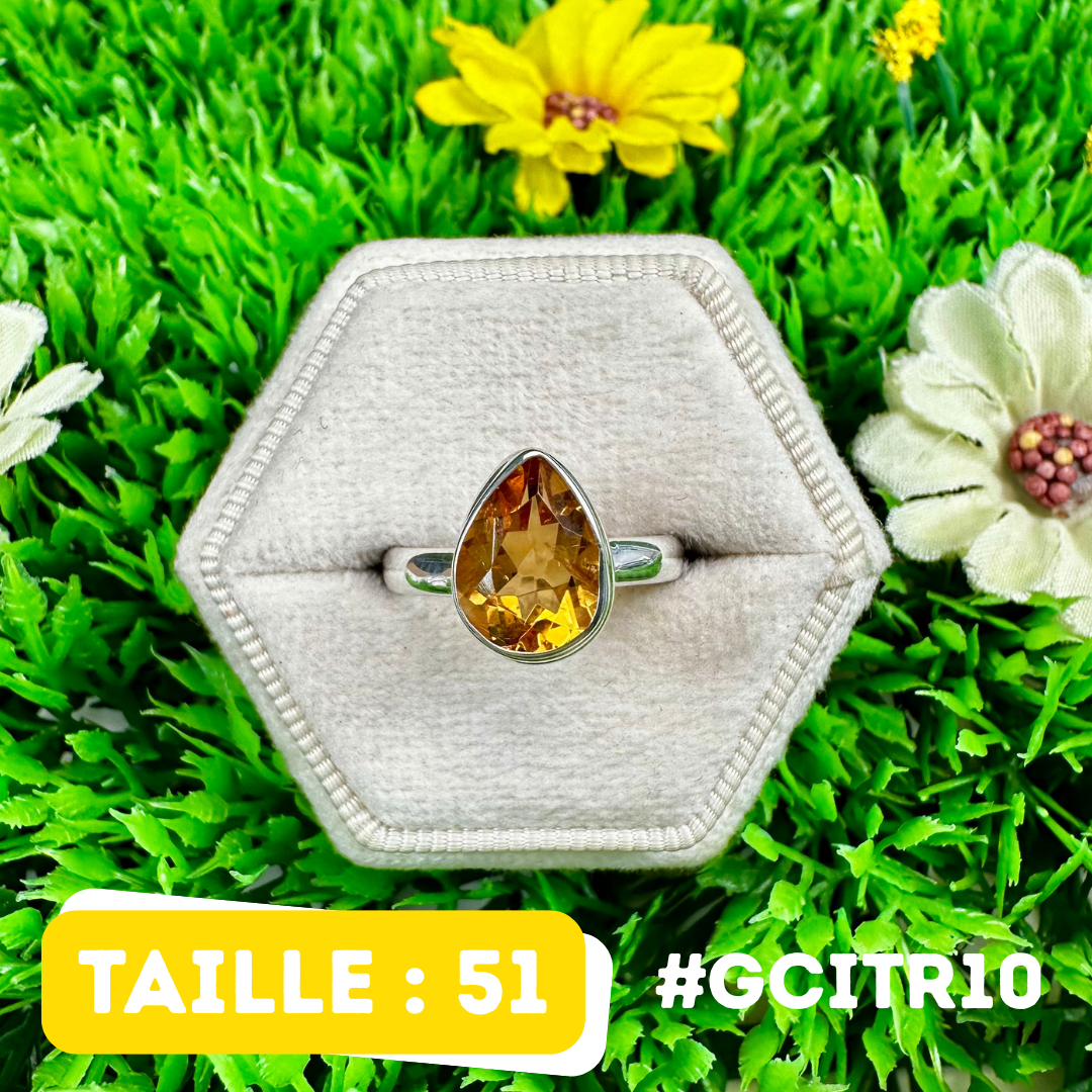 Bague Citrine Argent 925 #GCITR10