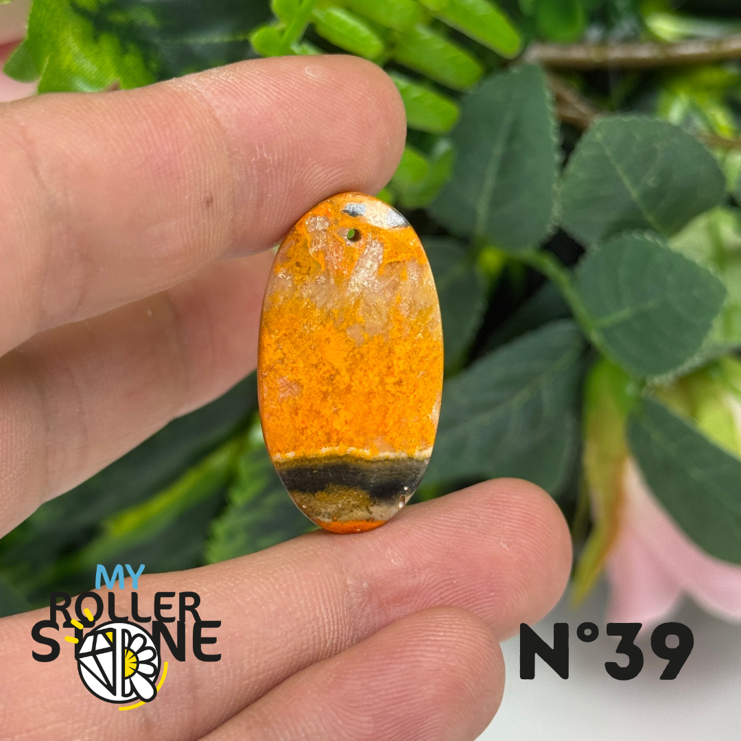 Pendentif Jaspe Bumblebee 5A Percé (BOURDON)