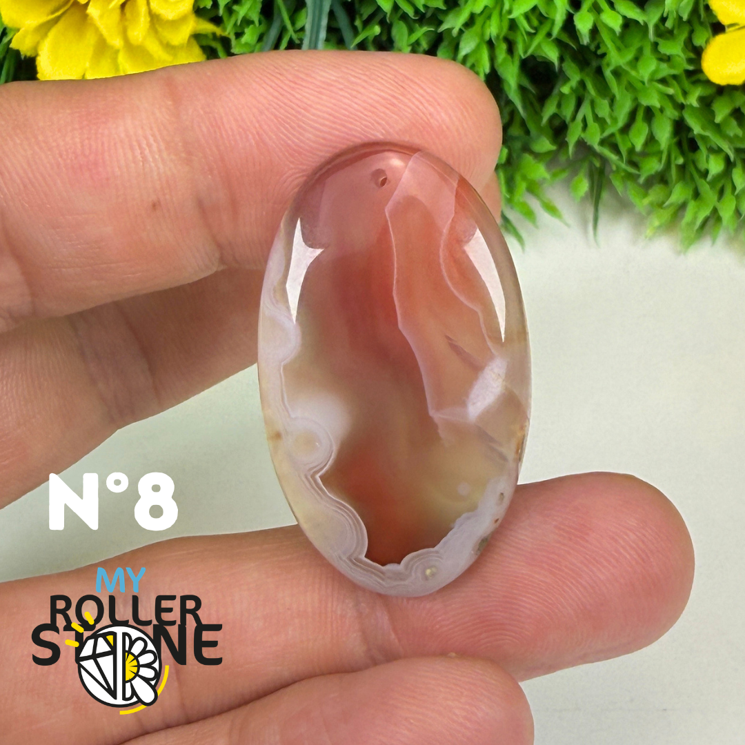 Pendentif percé Agate du Botswana 5A