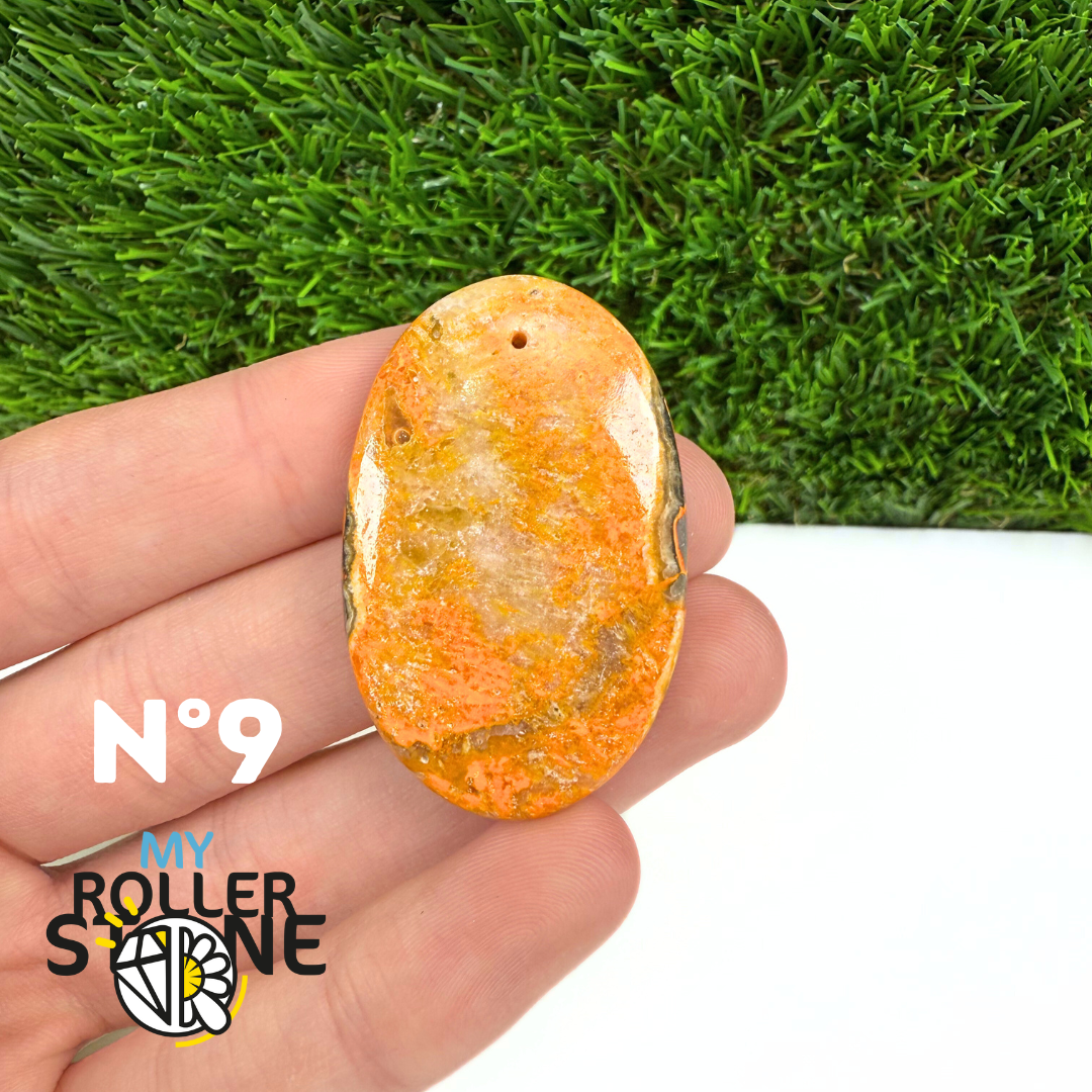 Pendentif Jaspe Bumblebee 5A Percé 5A