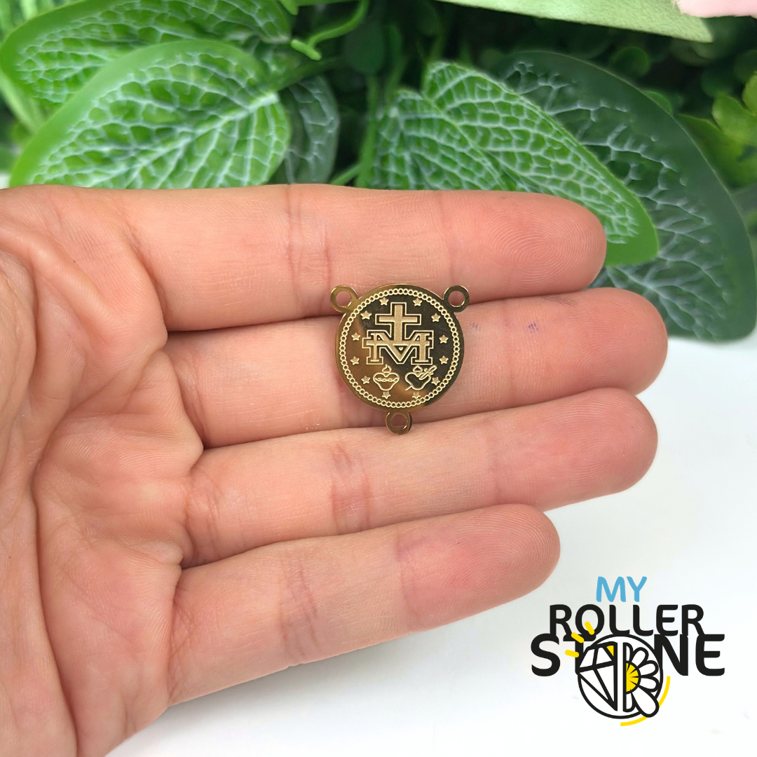Médaille de rosaire 19 x 17 mm
