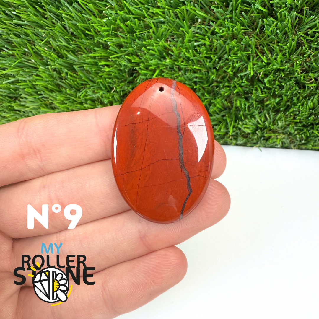 Pendentif Jaspe rouge 5A Percé