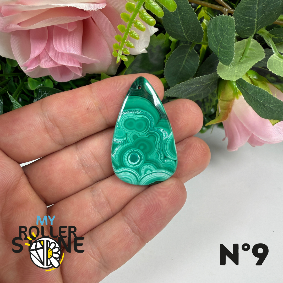 Pendentif Malachite Percé 5A