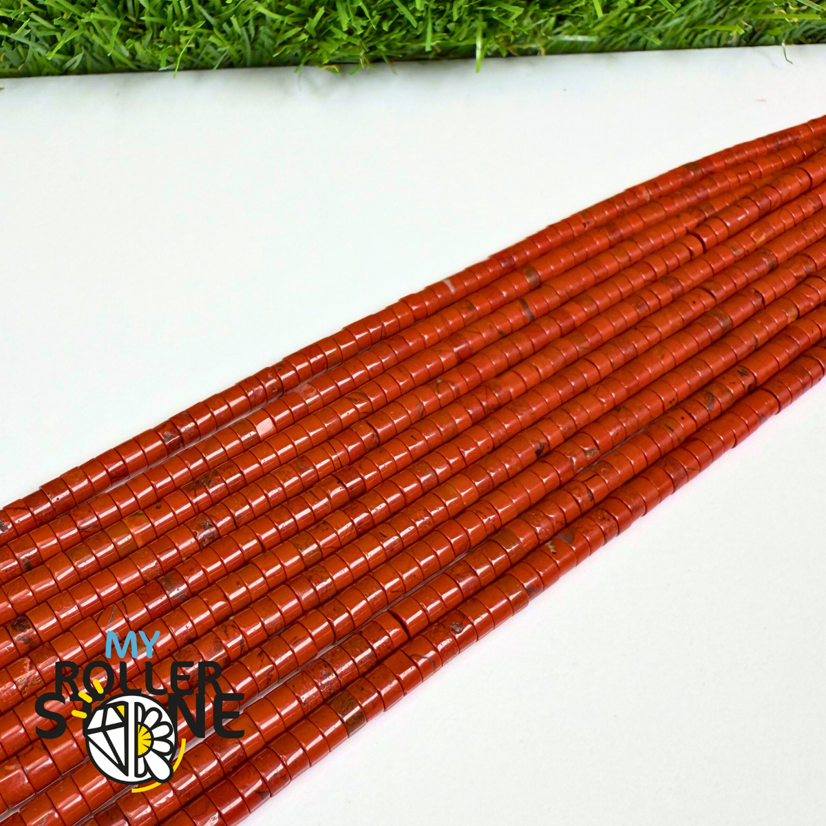 Perle Heishi Jaspe Rouge