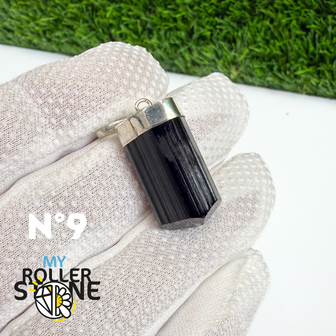 Pendentif Tourmaline Noire et Argent