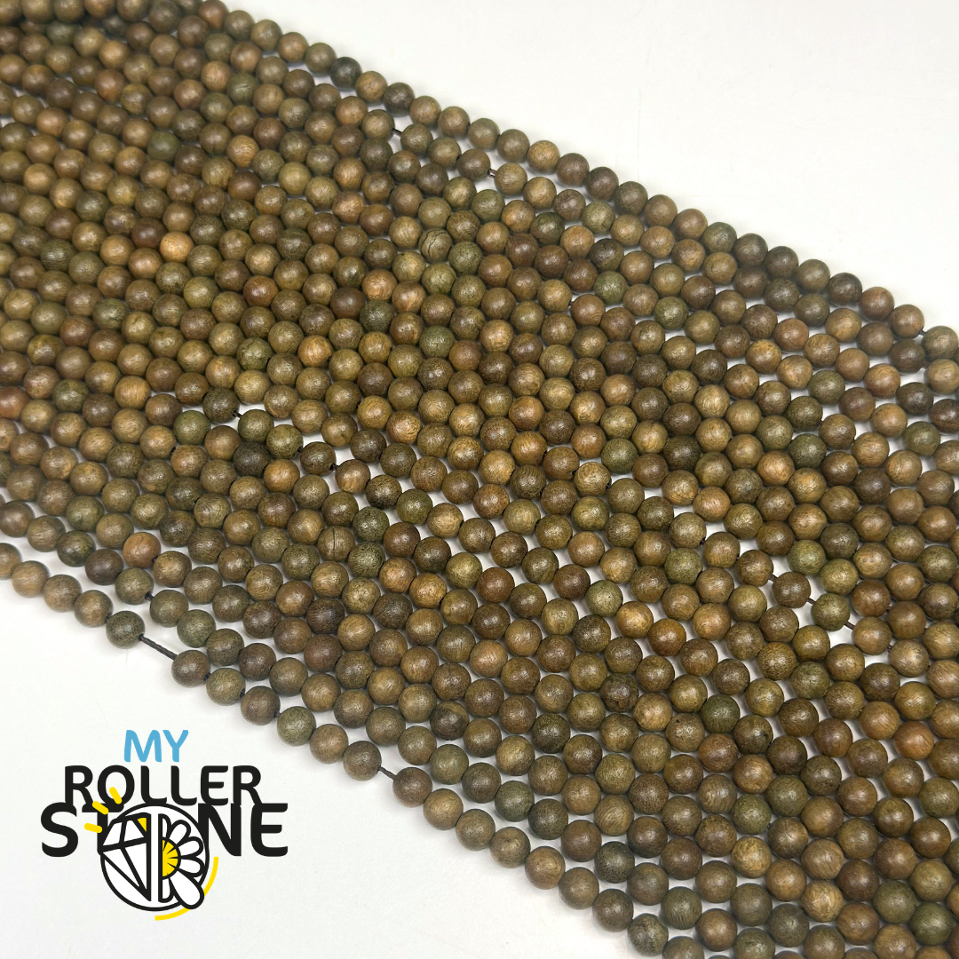 Perle Bois de Santal Vert 6MM