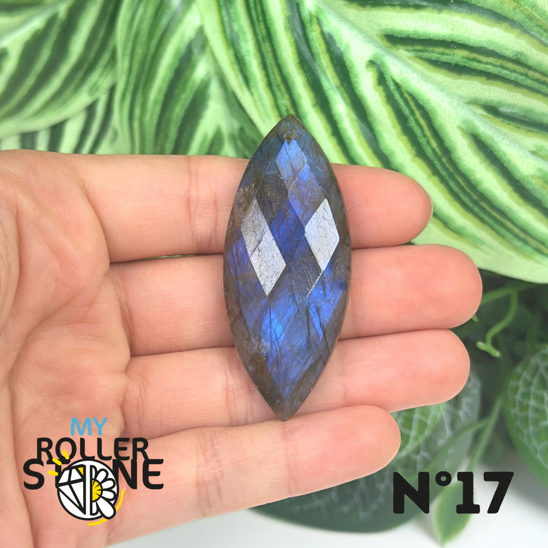 Pendentifs Labradorite Blue Fire Facettée 5A