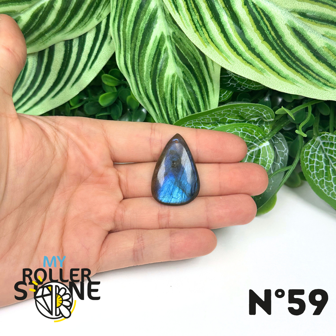 Pendentif Labradorite blue fire percé 5A