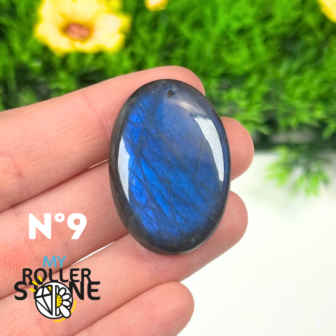 Pendentif Labradorite blue fire percé 5A