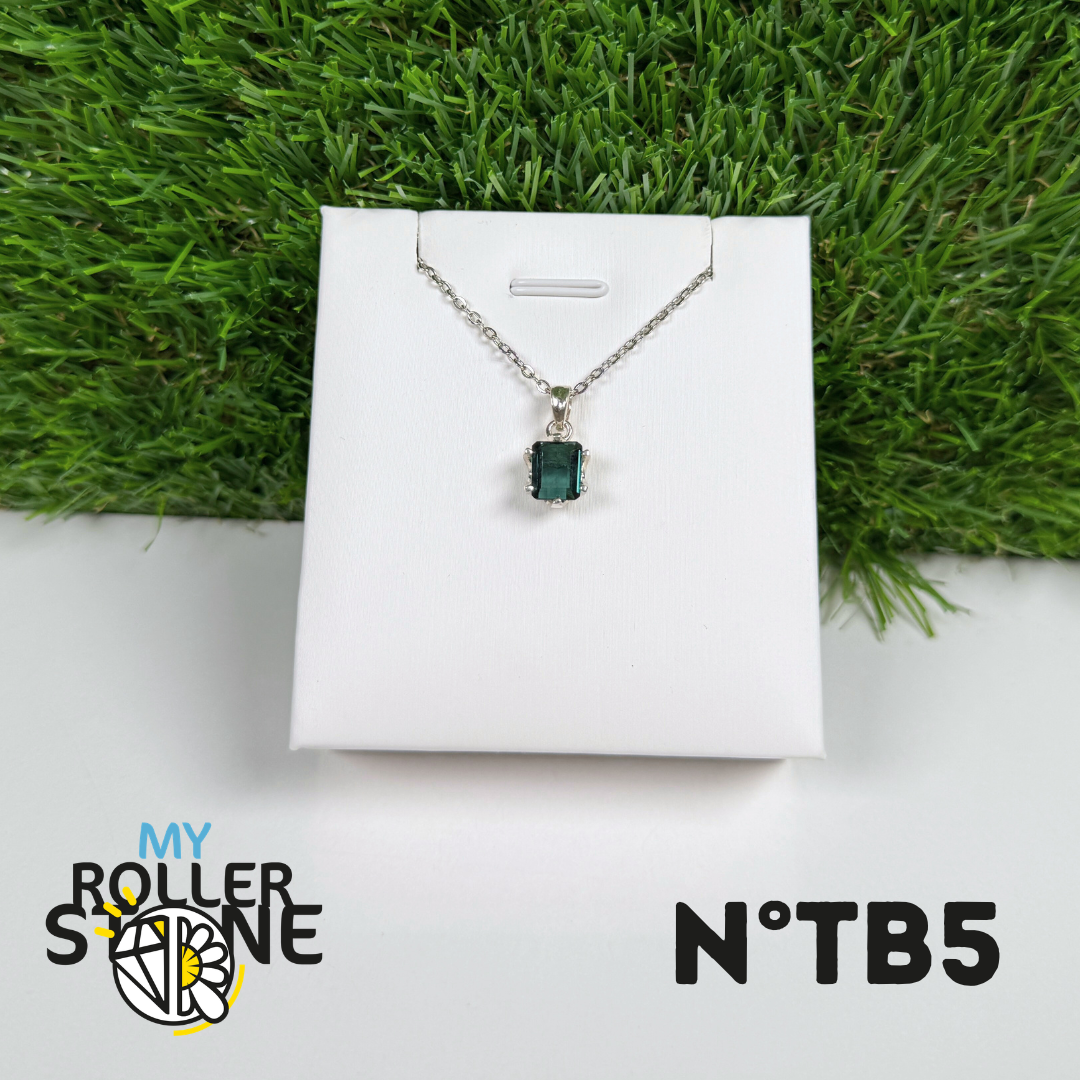 Tourmaline Bleue (Indigolite) - Argent 925 -#5