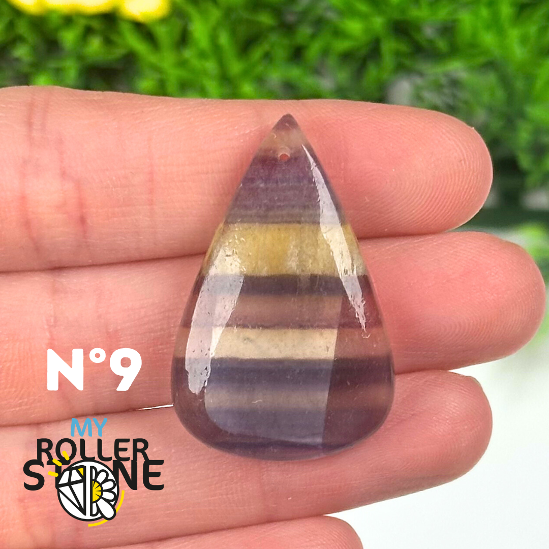 Pendentif percé Fluorite 5A