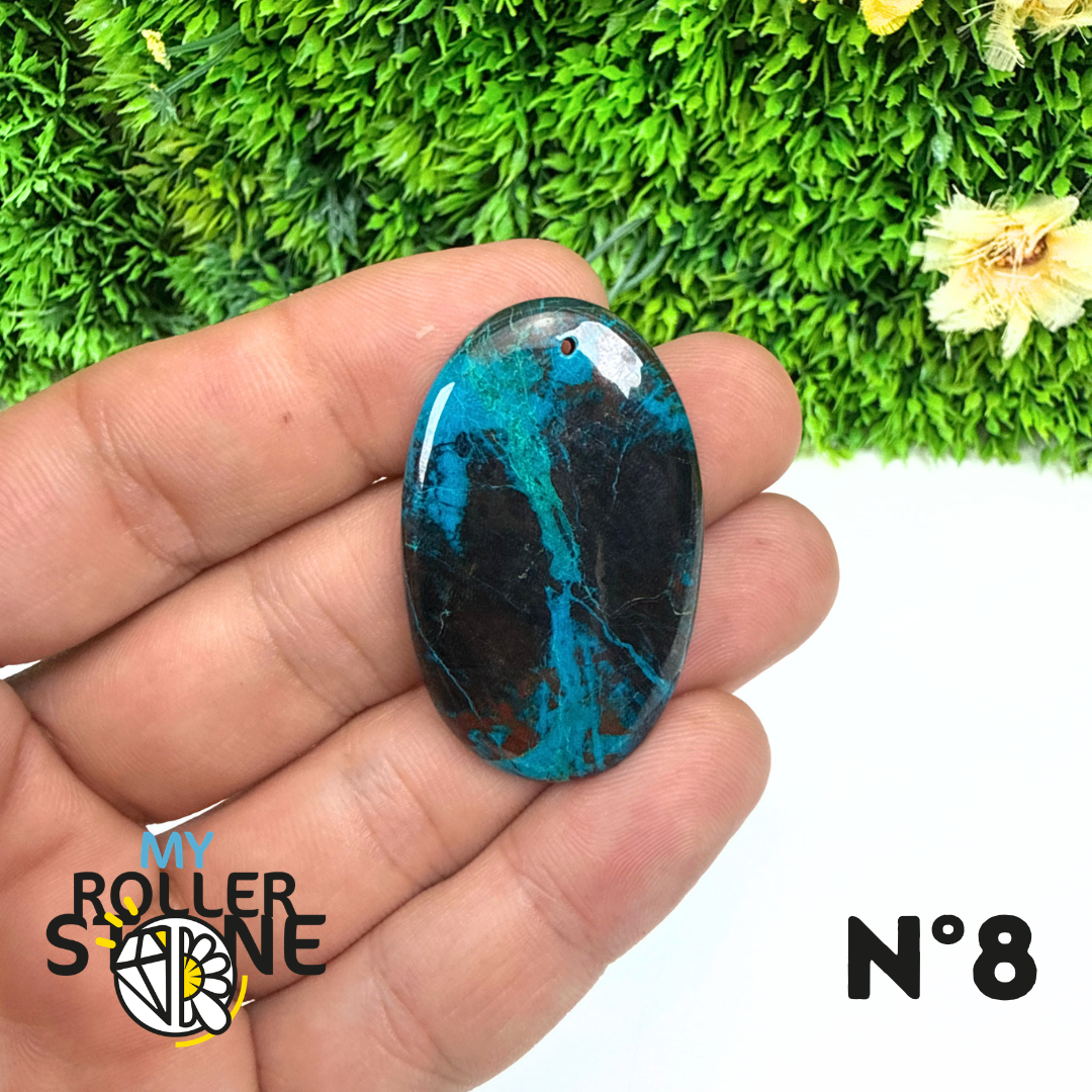 Pendentif Percé Shattuckite avec Cuprite