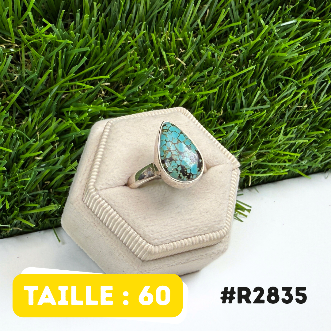 Bague Turquoise Tibétaine #R2835