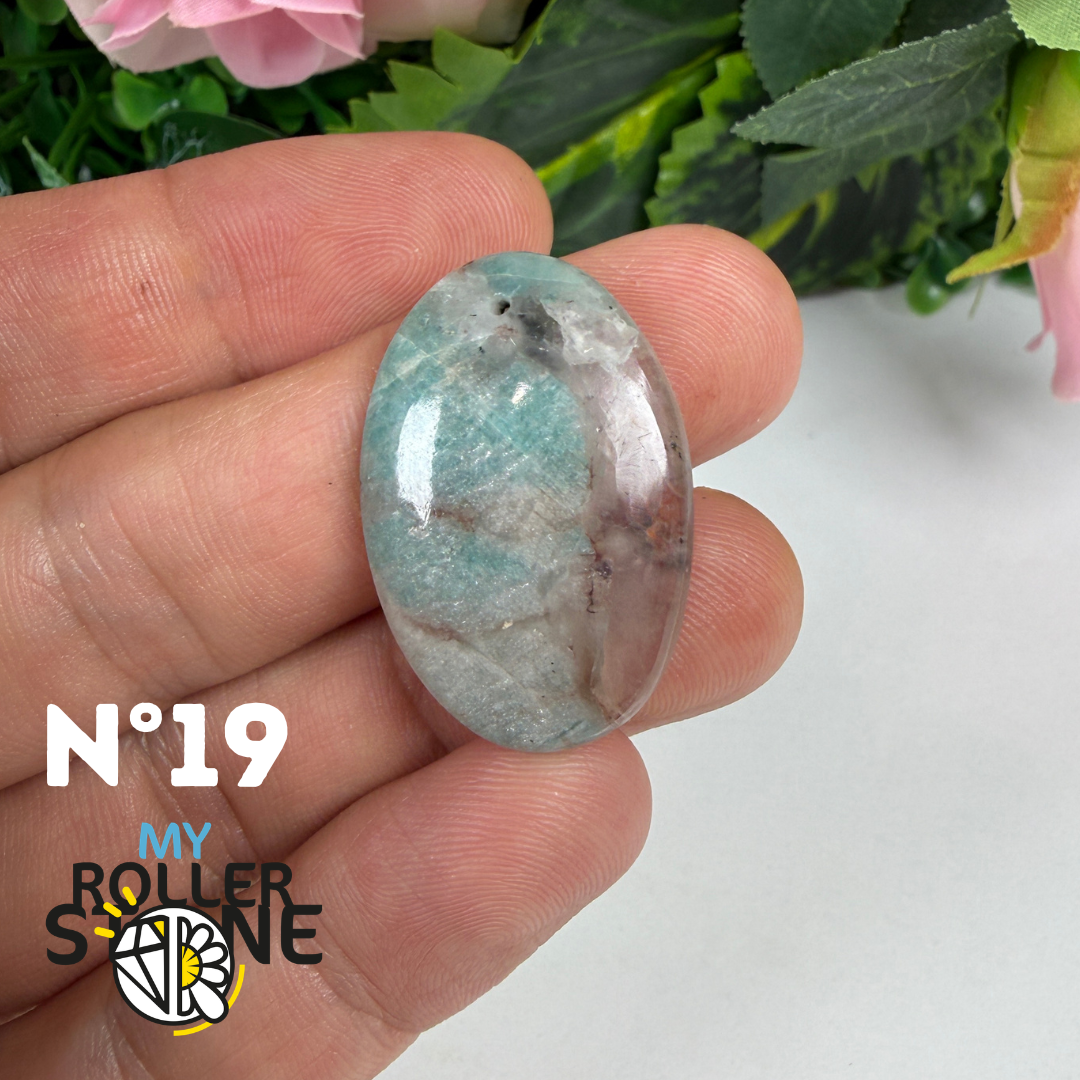 Pendentif Percé Amazonite et Quartz Fumé (Rare)