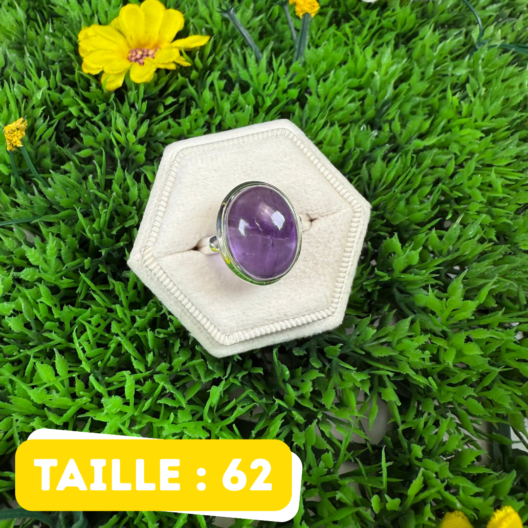 Bague Argent 925 Améthyste #209