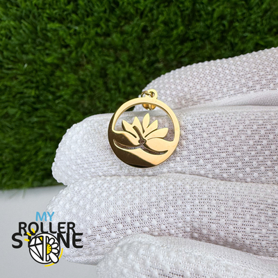 Pendentif Lotus Doré acier inoxydable