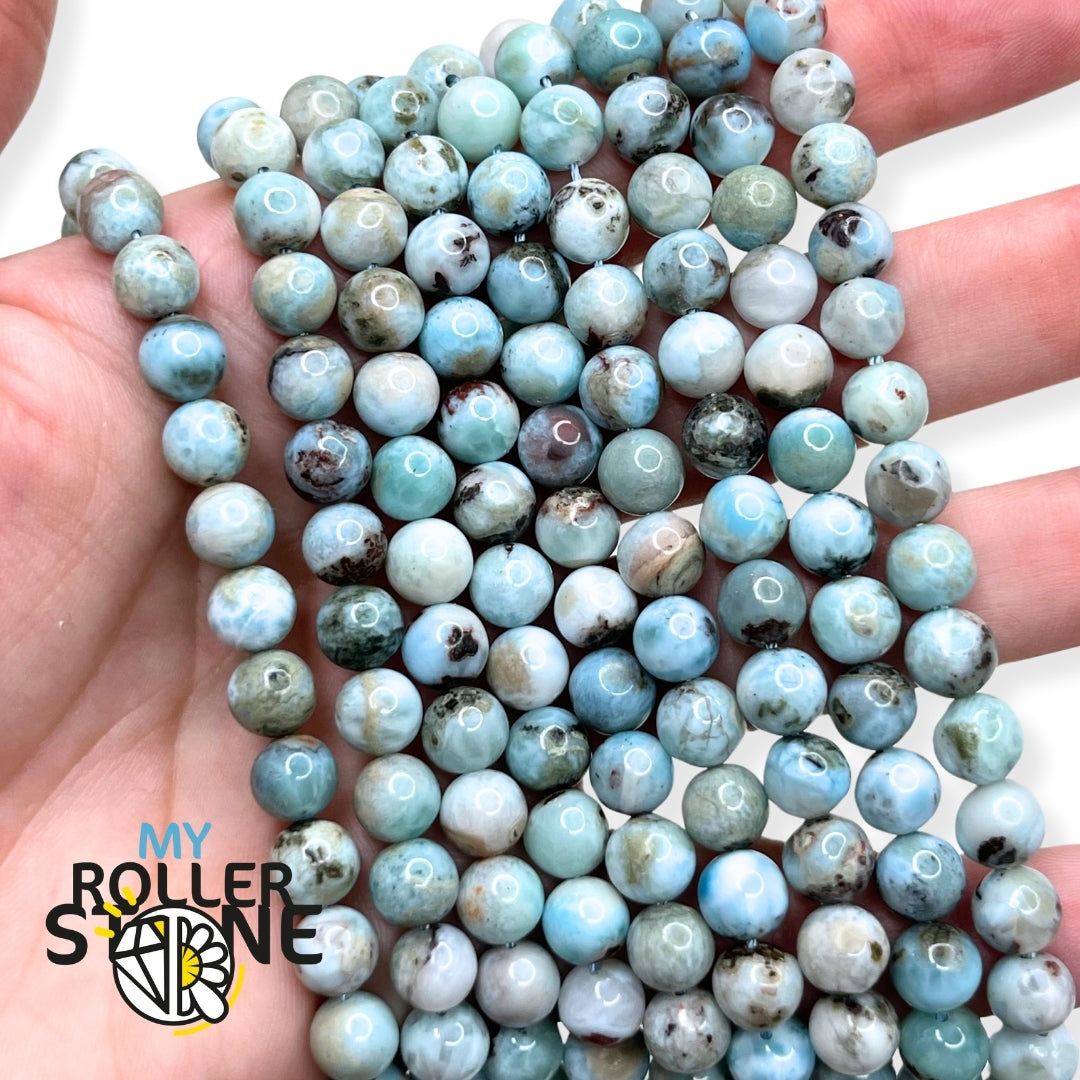 Perles Rondes Larimar 6 MM