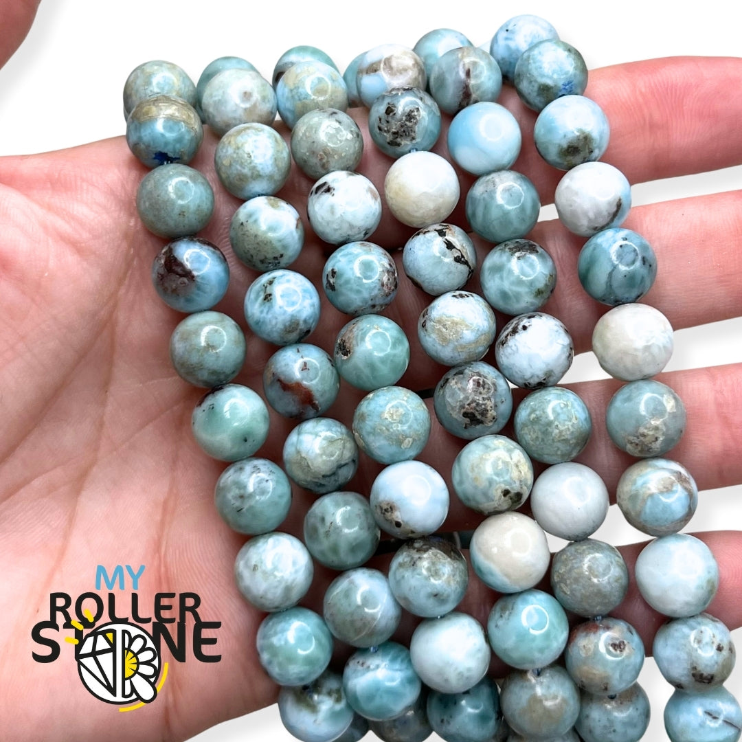 Perles Rondes Larimar 8 MM