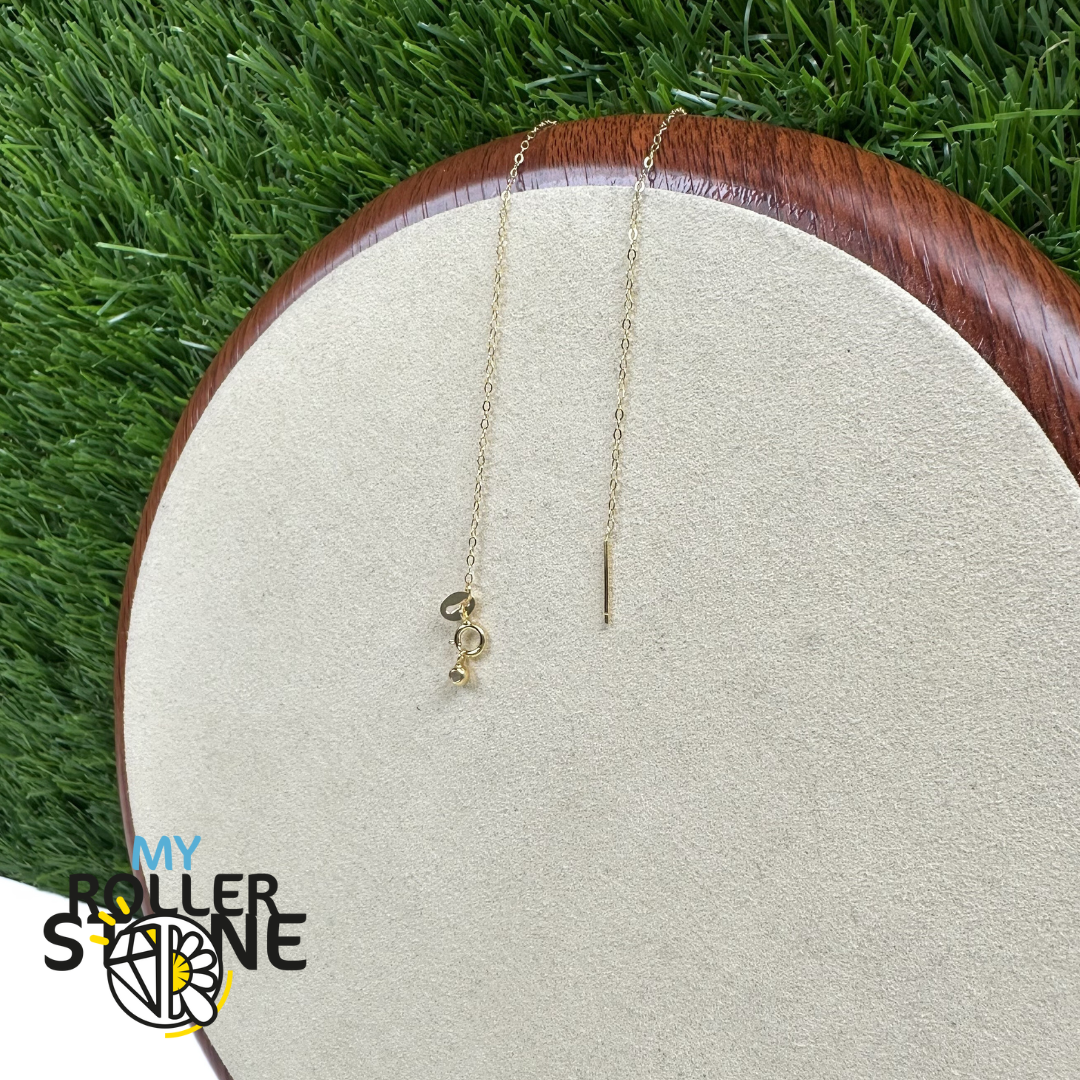 Chaîne à Maillons Réglable (Coulissant) en Argent Sterling 925 Plaqué Or 18 Carats (46 cm)