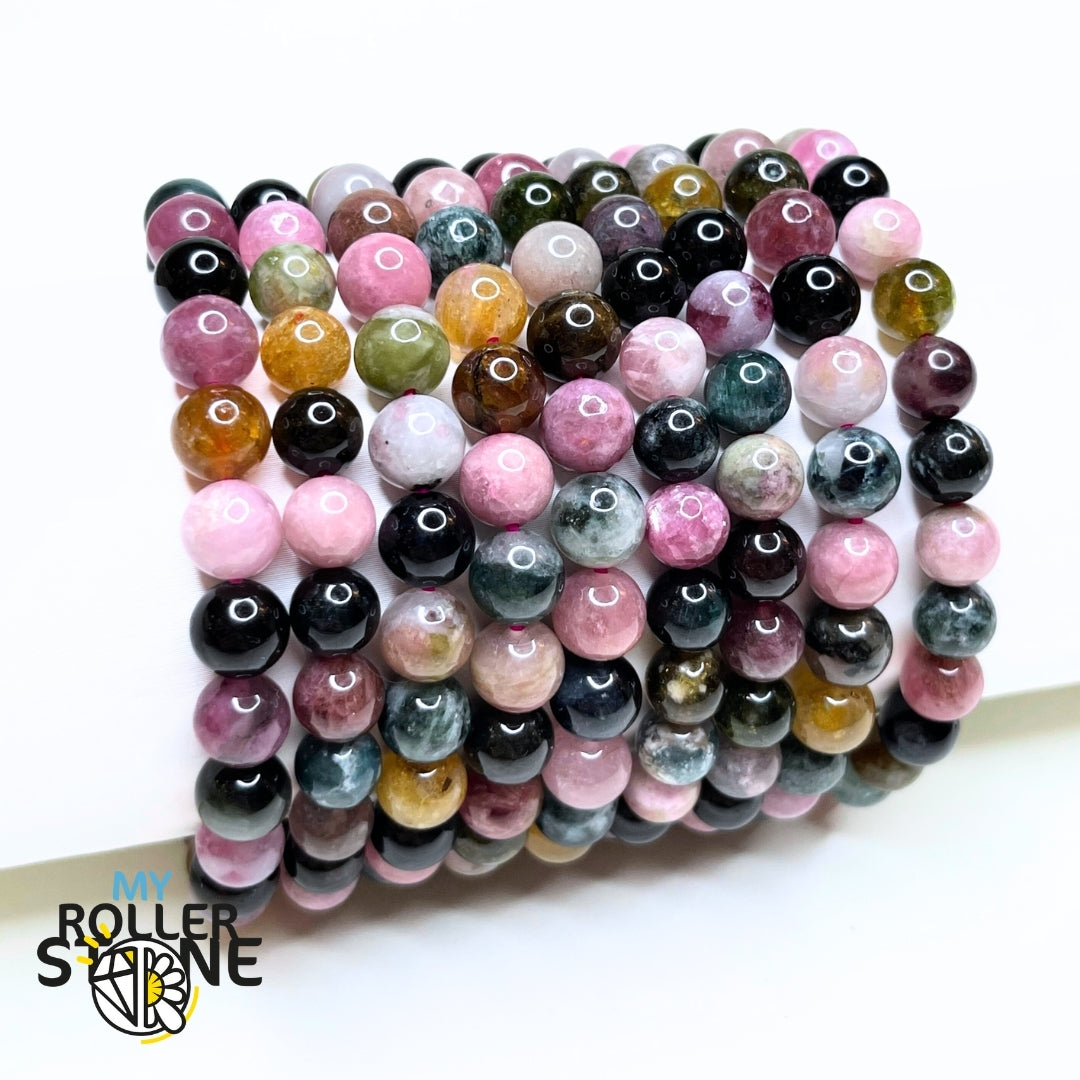 Bracelet tourmaline multicolore 3A