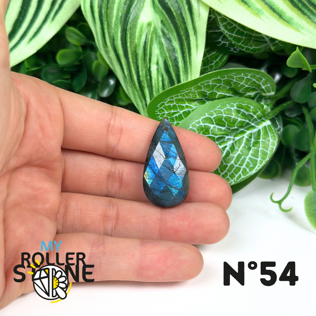 Pendentifs Labradorite Blue Fire Facettée 5A
