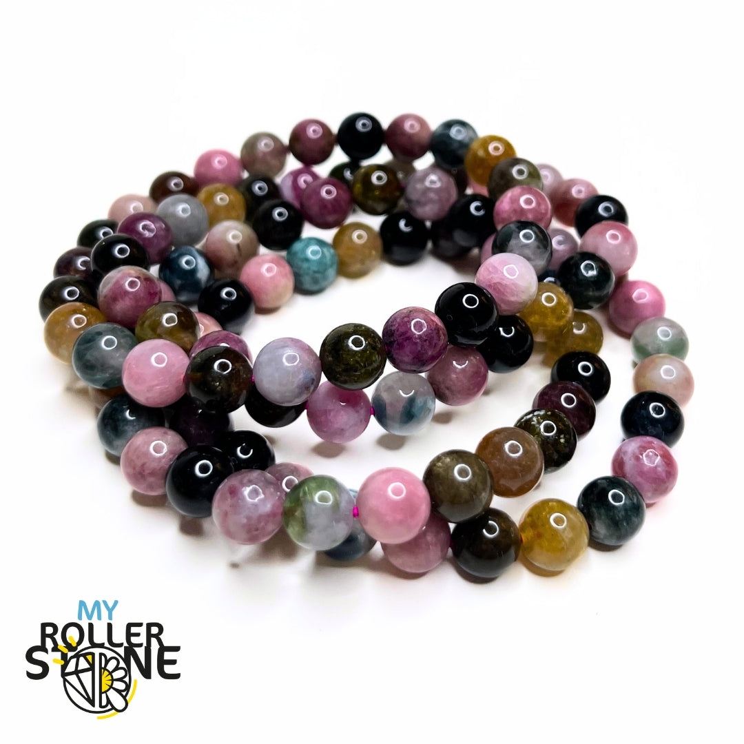 Bracelet tourmaline multicolore 3A