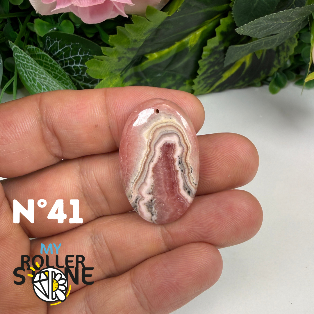 Pendentif Percé Rhodochrosite