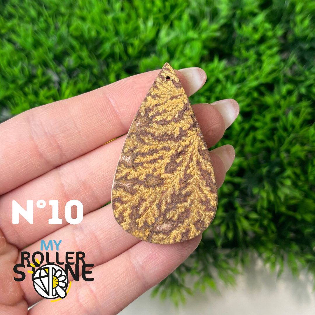 Pendentif Fossil dentritique 5A percé