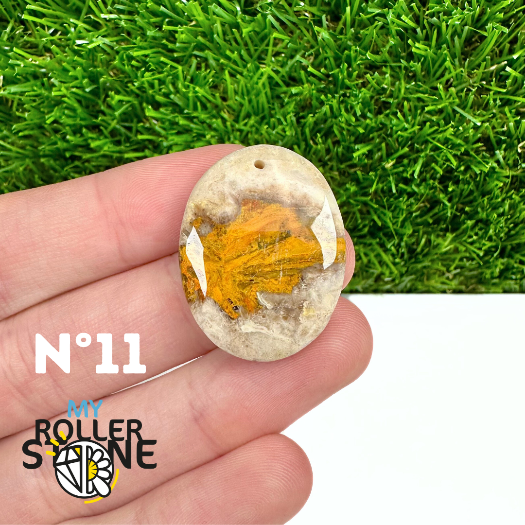 Pendentif Jaspe Bumblebee Néo 5A Percé