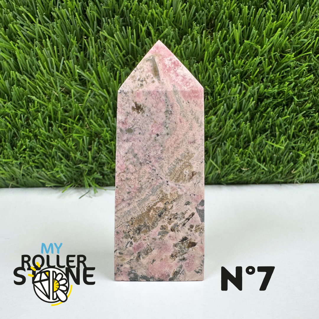 Pointes Pierre Rectangulaire Rhodochrosite