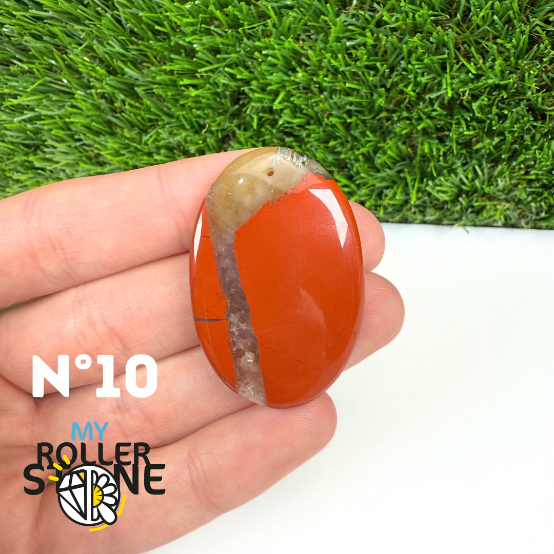 Pendentif Jaspe rouge 5A Percé