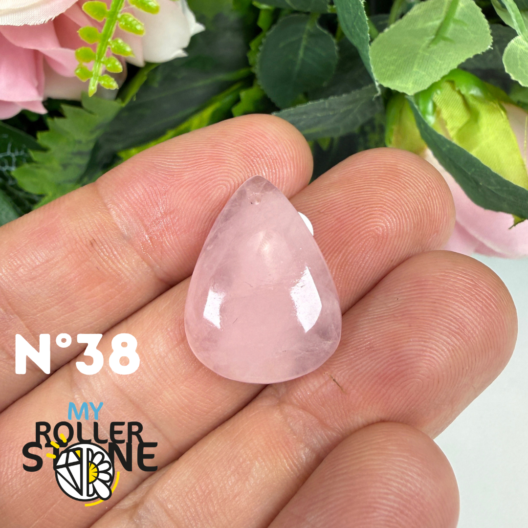 Pendentif percé Quartz rose 5A