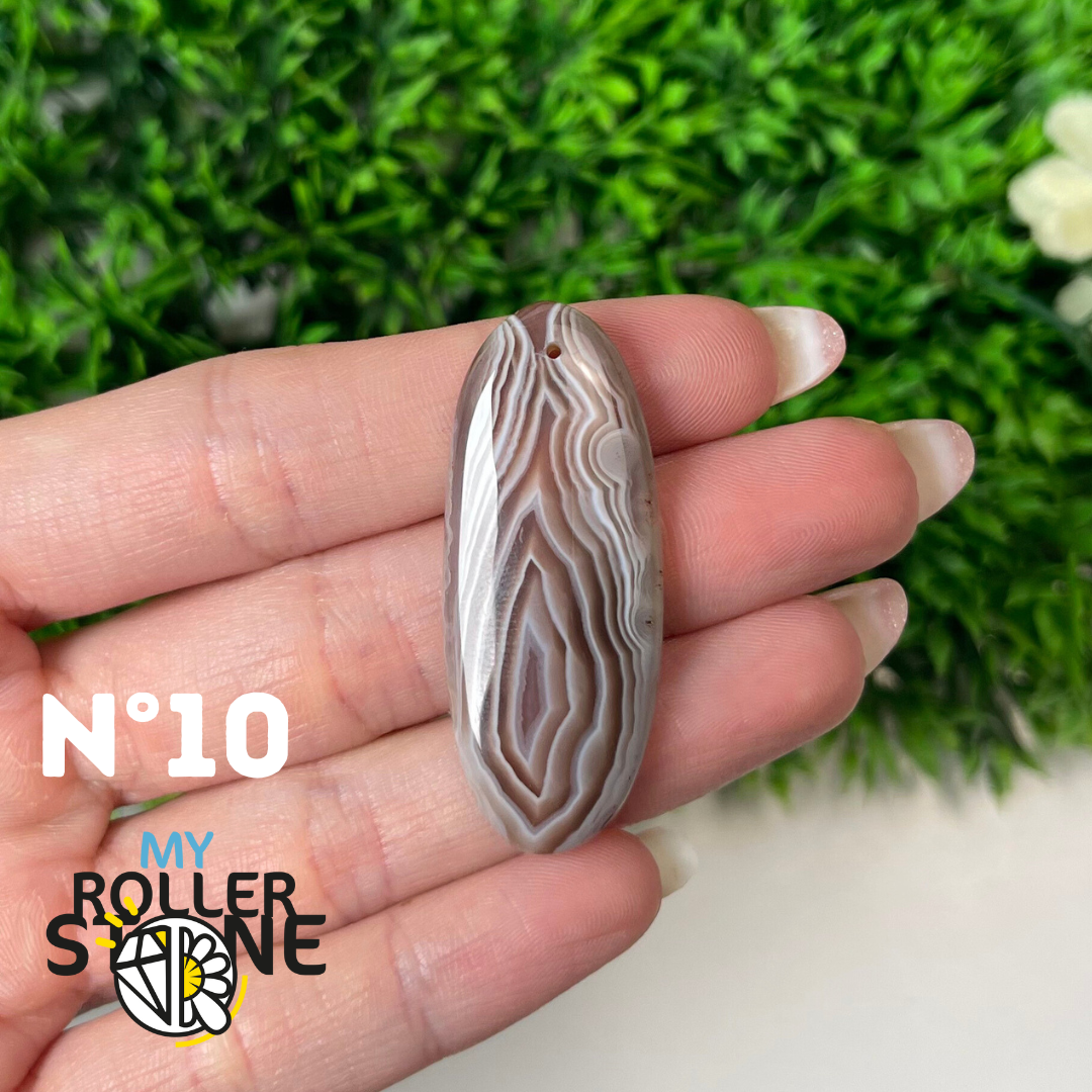 Pendentif Agate du Botswana 5A percé
