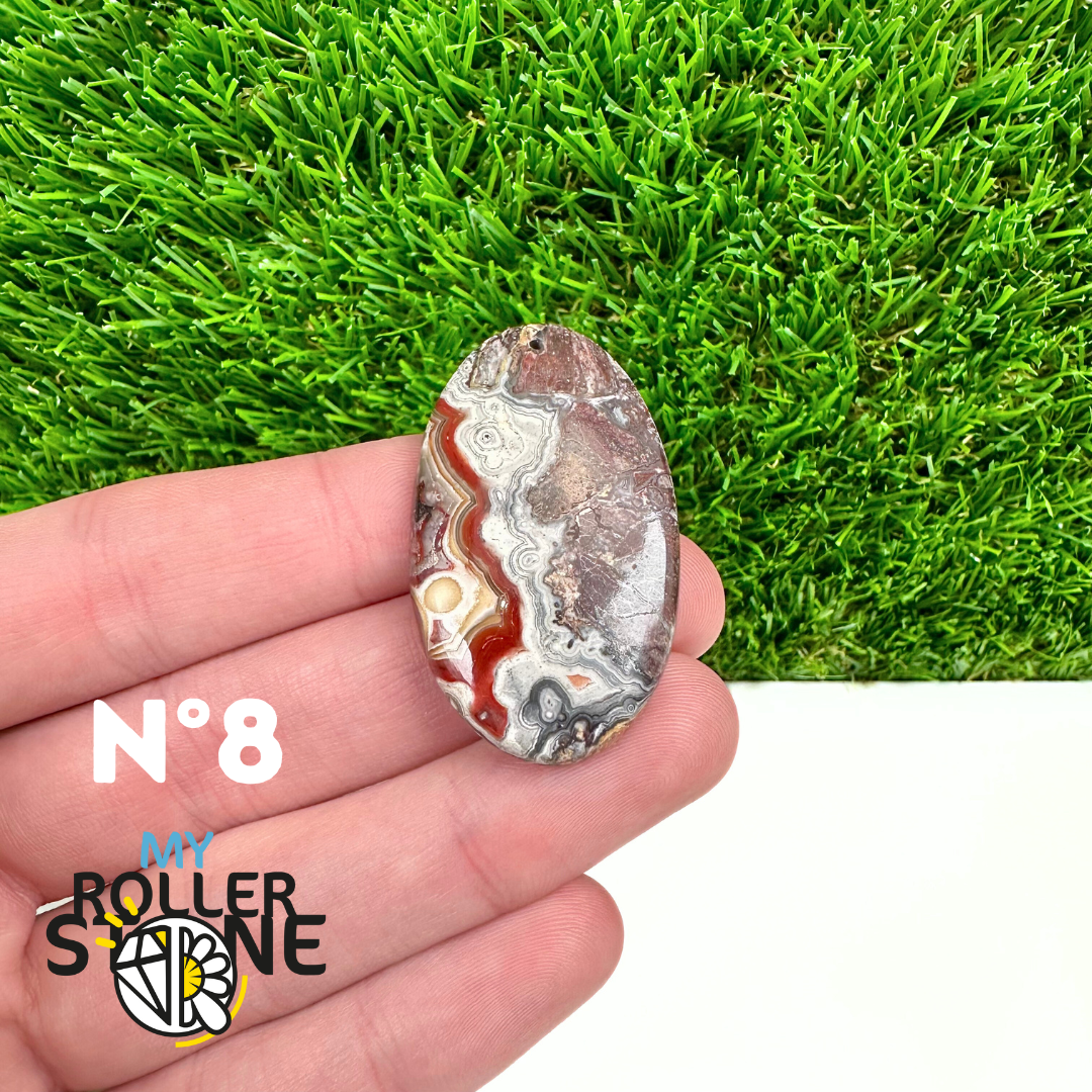 Pendentif Percé Agate Mexicaine 5A