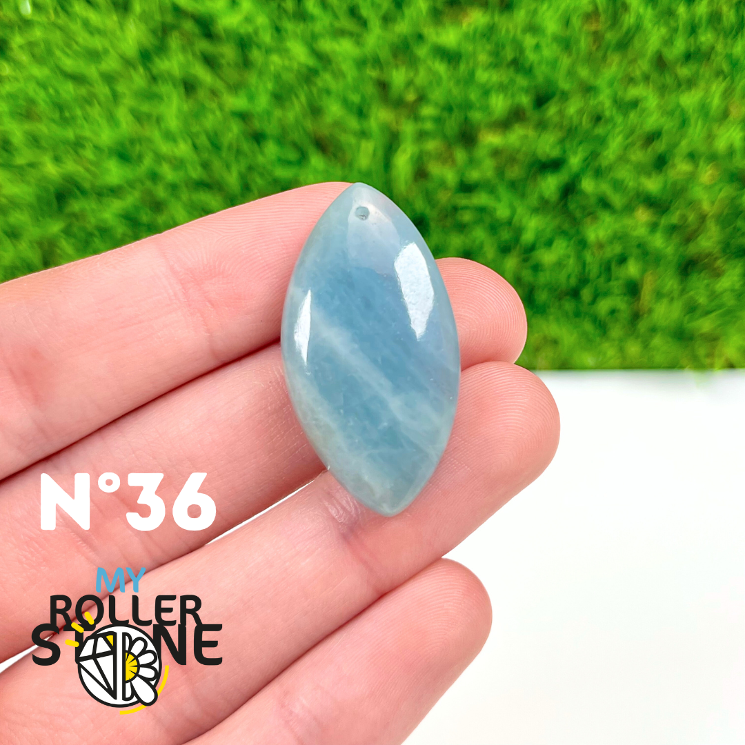 Pendentif Percé Aigue marine 5A