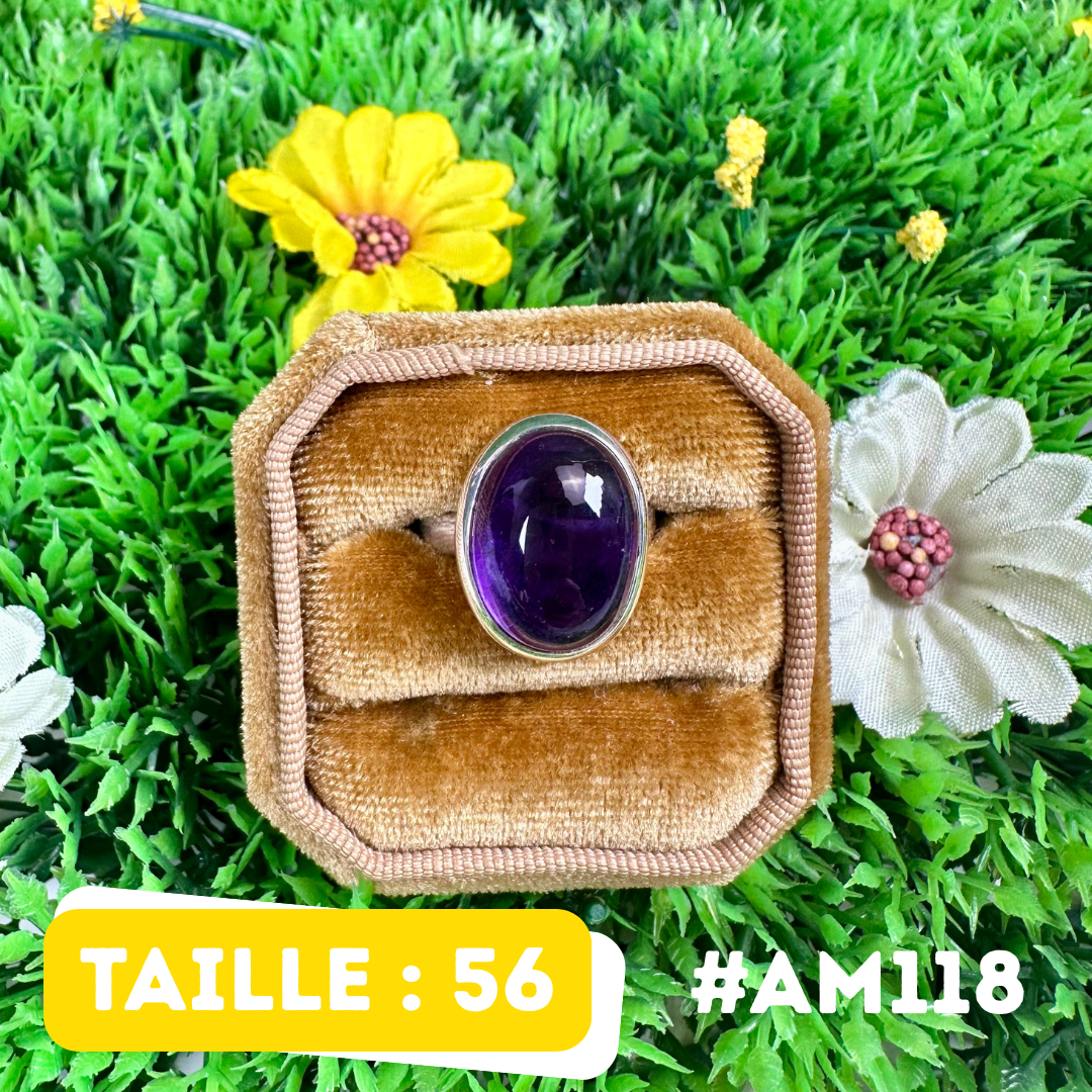 Bague Argent 925 Améthyste #AM118