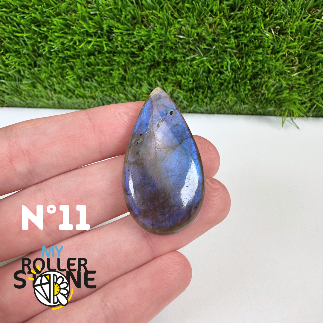 Pendentif Labradorite blue fire percé 5A