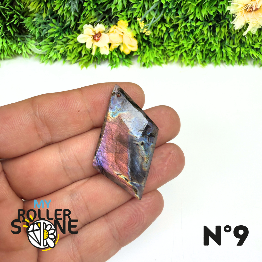 Pendentif Percé Spectrolite Violette