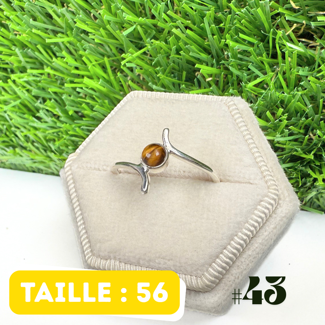 Bague Oeil De Tigre Argent #43