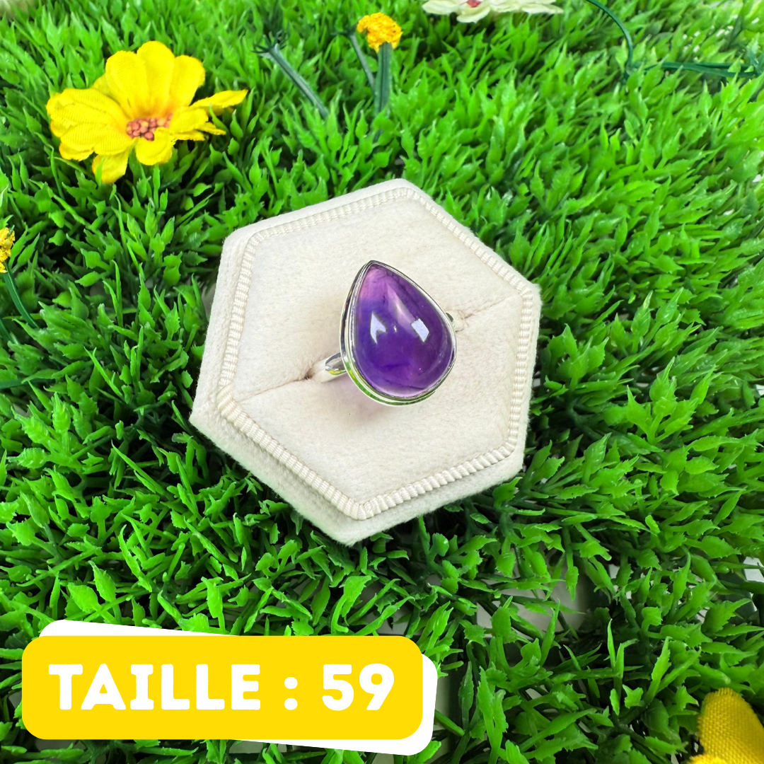 Bague Argent 925 Améthyste #210