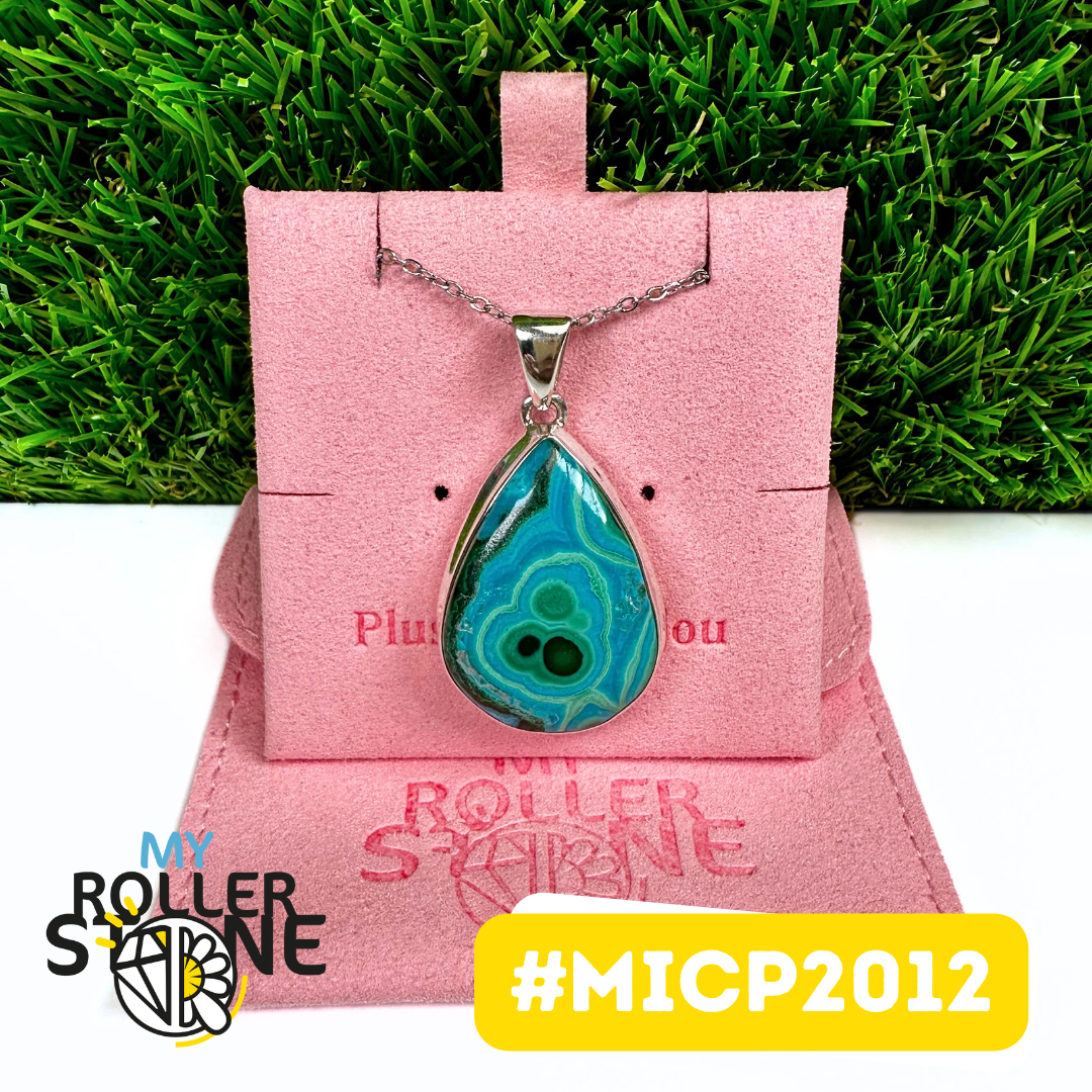 Pendentif Malachite Chrysocolle Argent 925 (MICP2012)