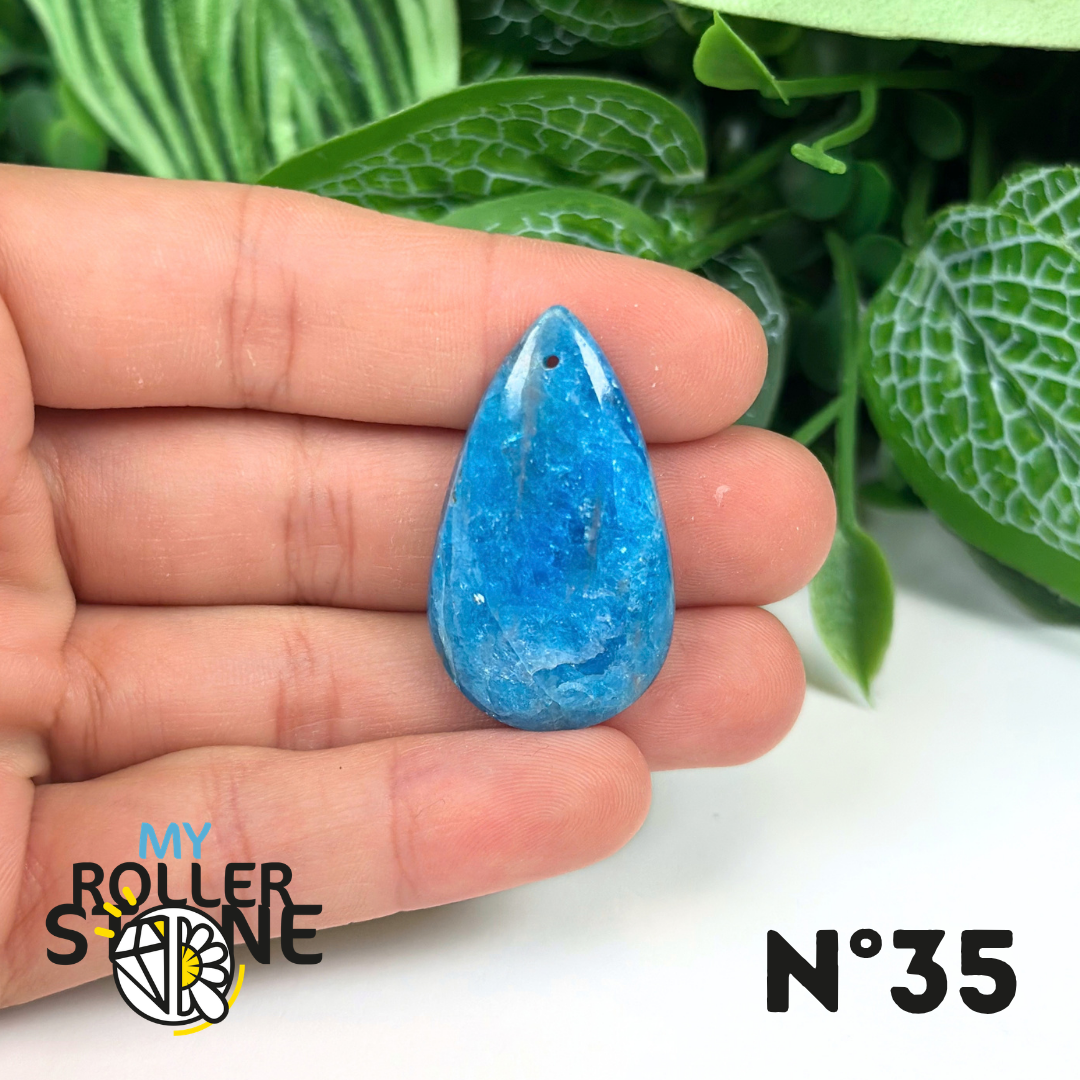 Pendentif Apatite bleue 5A
