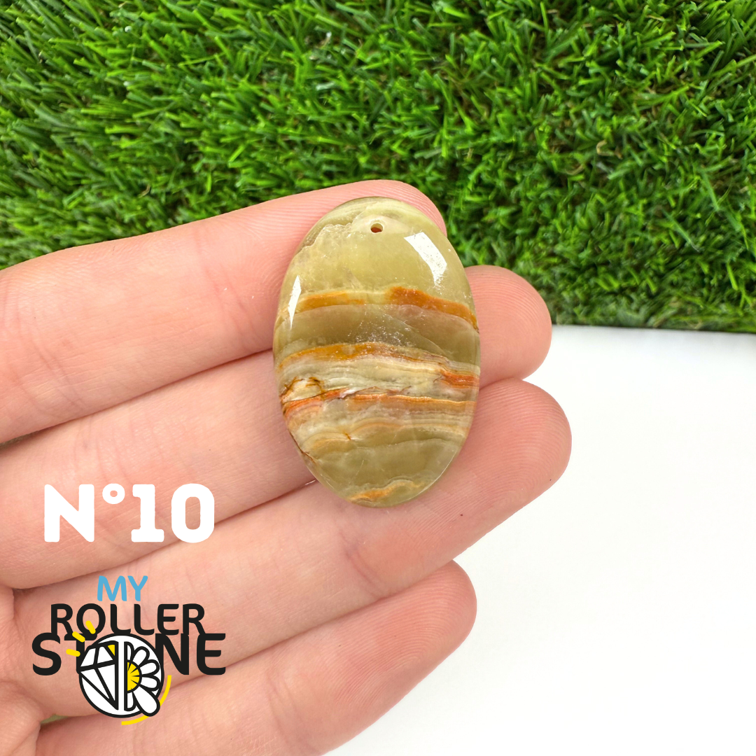 Pendentif Calcite Verte 5A Percé