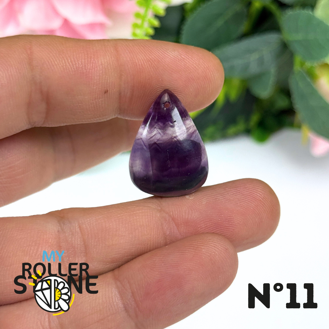 Pendentif percé Fluorite Arc-en-Ciel 5A