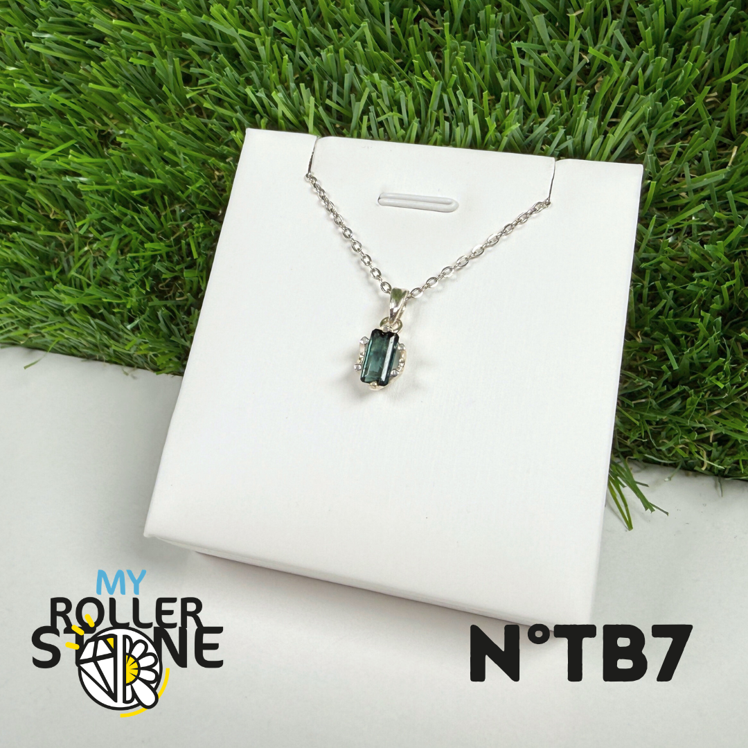 Tourmaline Bleue (Indigolite) - Argent 925 -#7