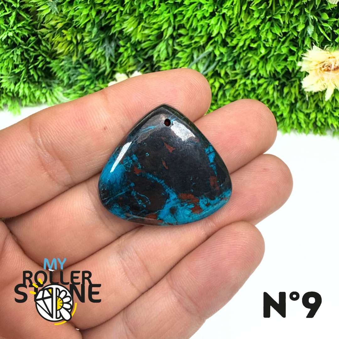 Pendentif Percé Shattuckite avec Cuprite