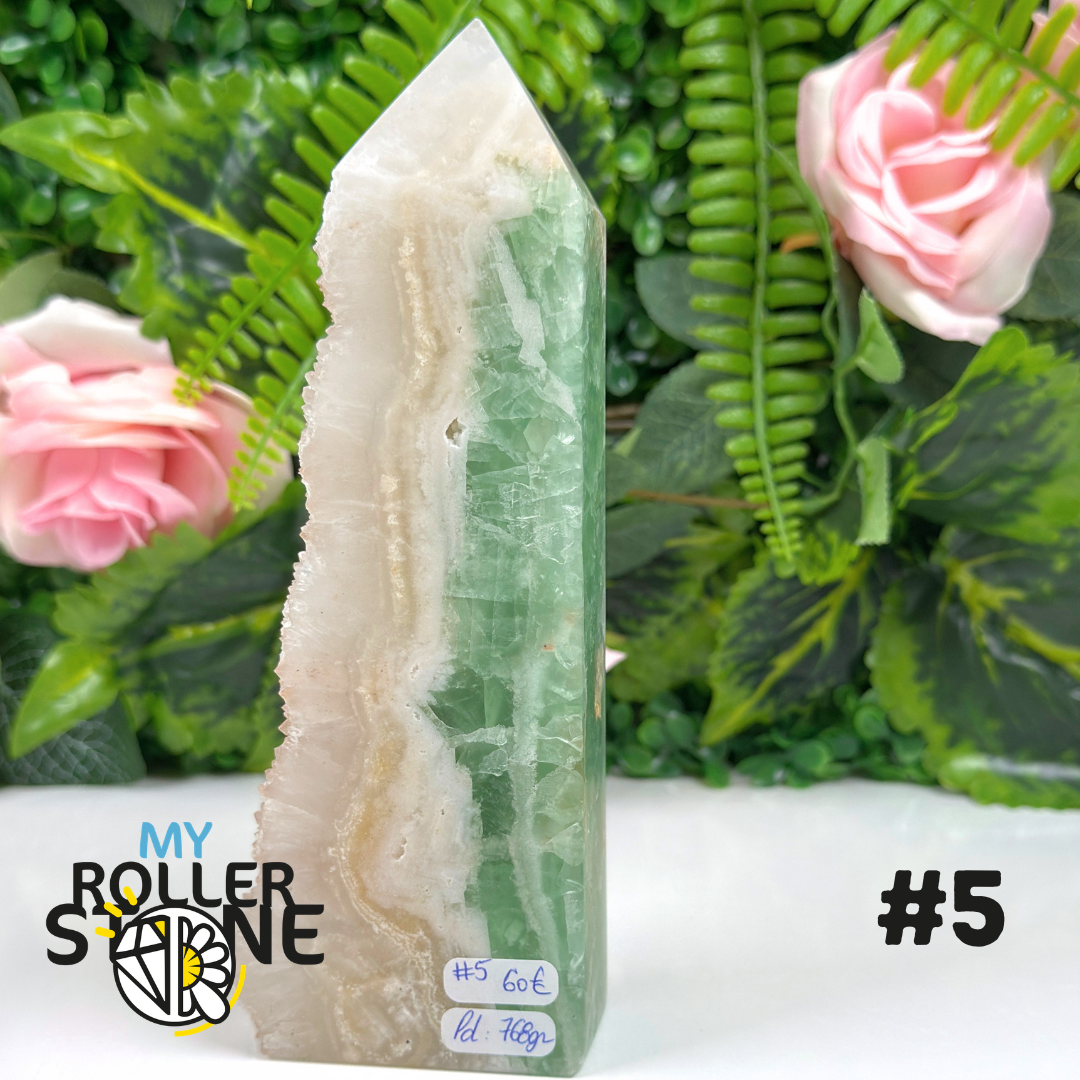 Pointe brute de Fluorite verte