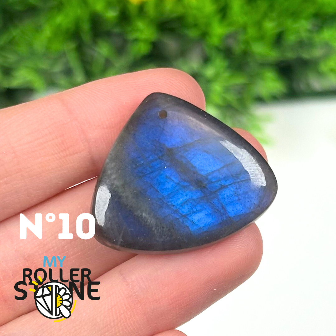 Pendentif Labradorite blue fire percé 5A