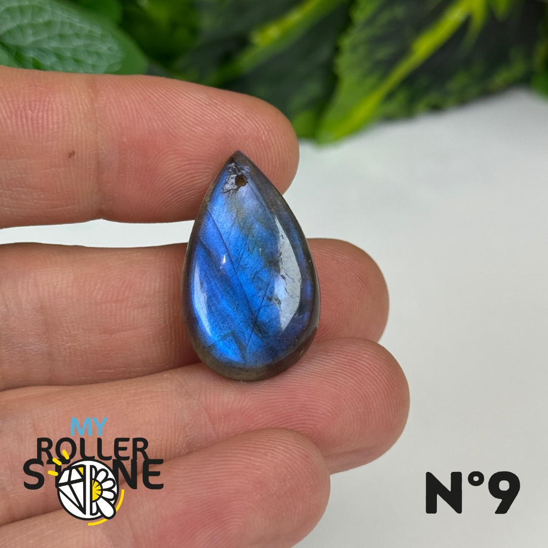 Pendentif Labradorite Blue fire percé 5A