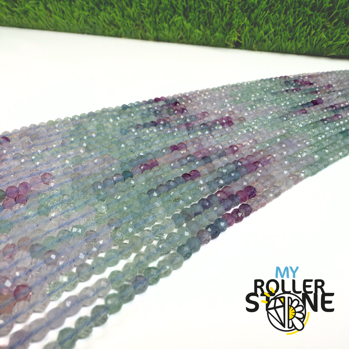 Perle Facettée Fluorite dégradé 4MM